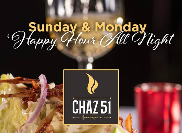 Sunday & Monday - Happy Hour All Night